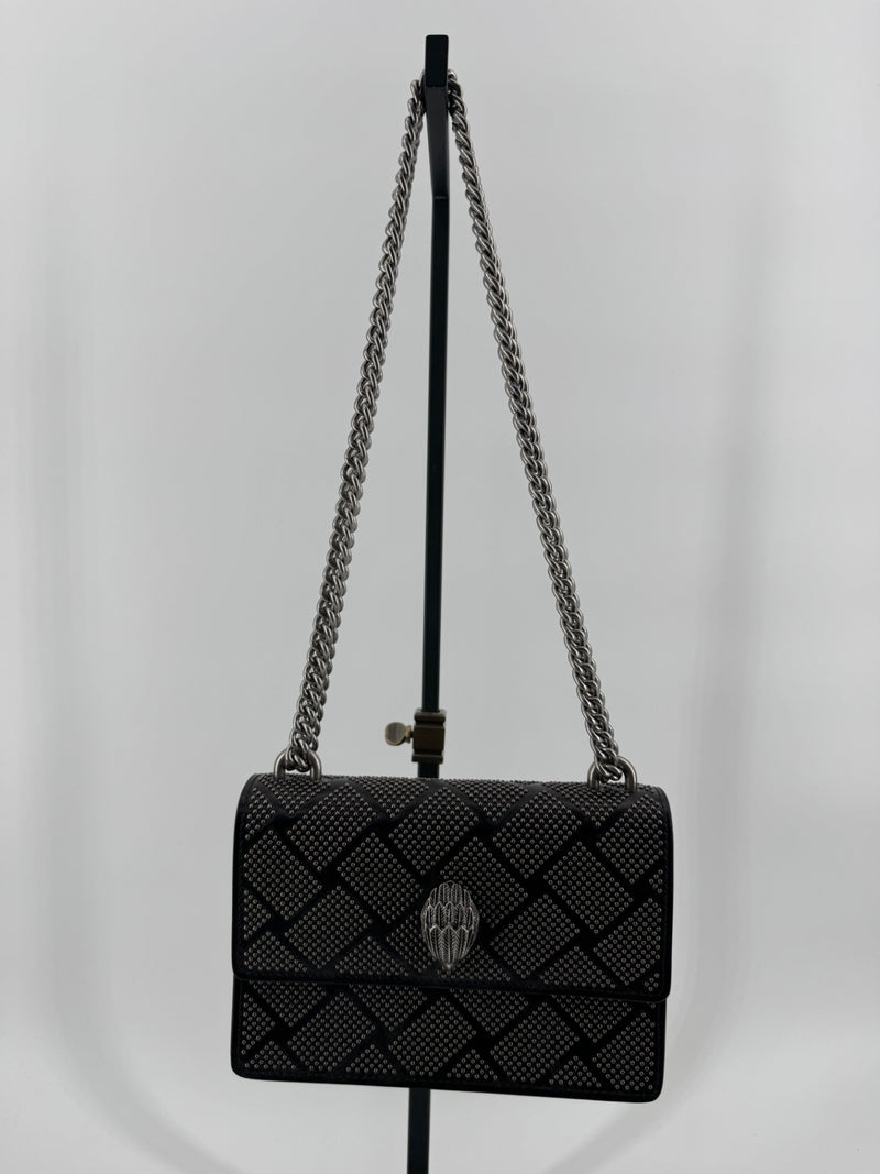 Kurt Geiger Black Studded Shoreditch Crossbody Purse