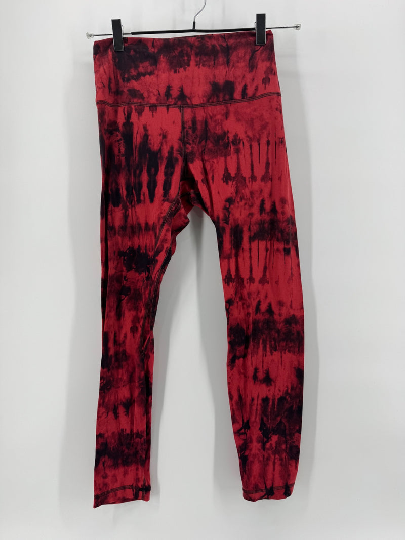 Lululemon Black/Red Tye Dye Leggings