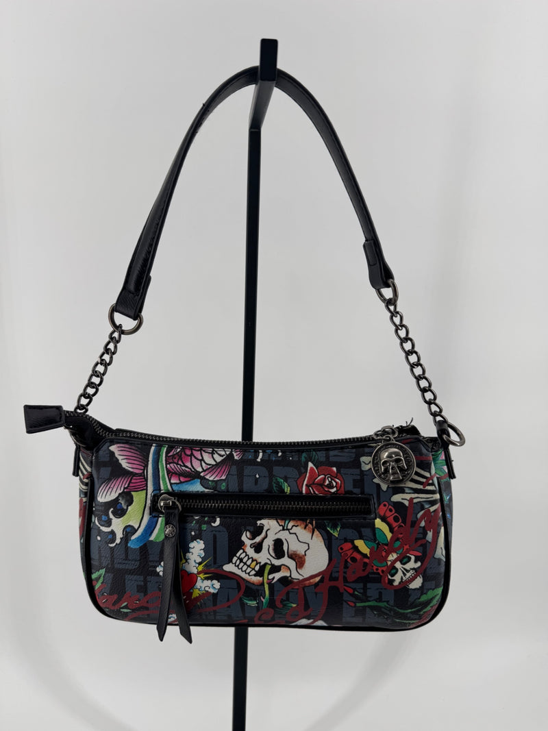 Ed Hardy Love Kills Slowly Shoulder Bag