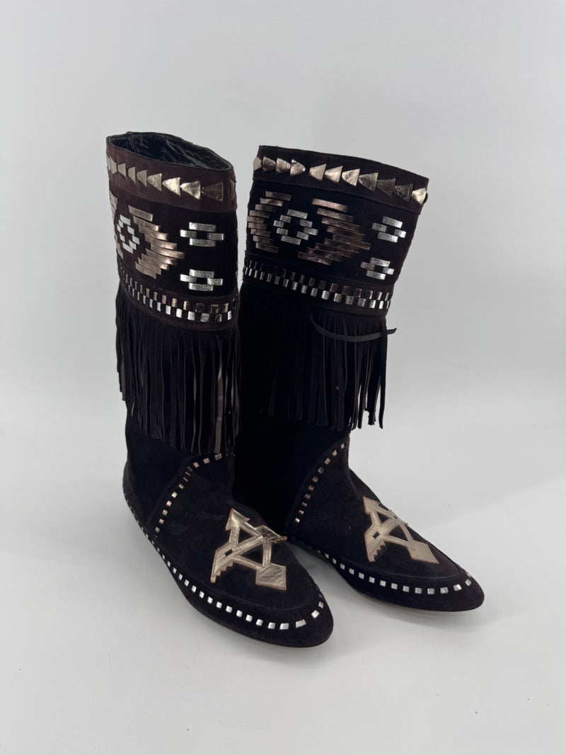 Paradox by Zalo Brown Fringe Moccasins