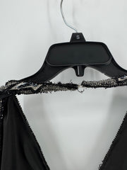 Scala Black/Silver Beaded Top