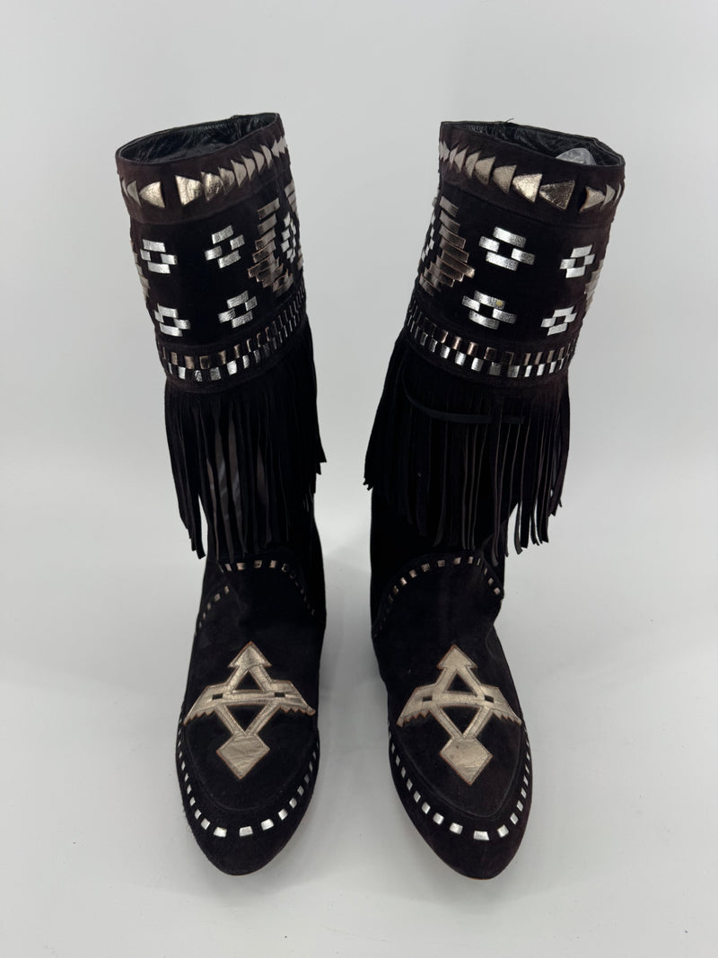 Paradox by Zalo Brown Fringe Moccasins