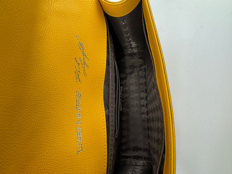Karl Lagerfeld Yellow Studded Purse with Crossbody Strap