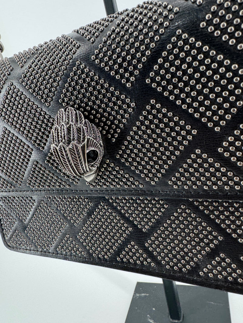 Kurt Geiger Black Studded Shoreditch Crossbody Purse