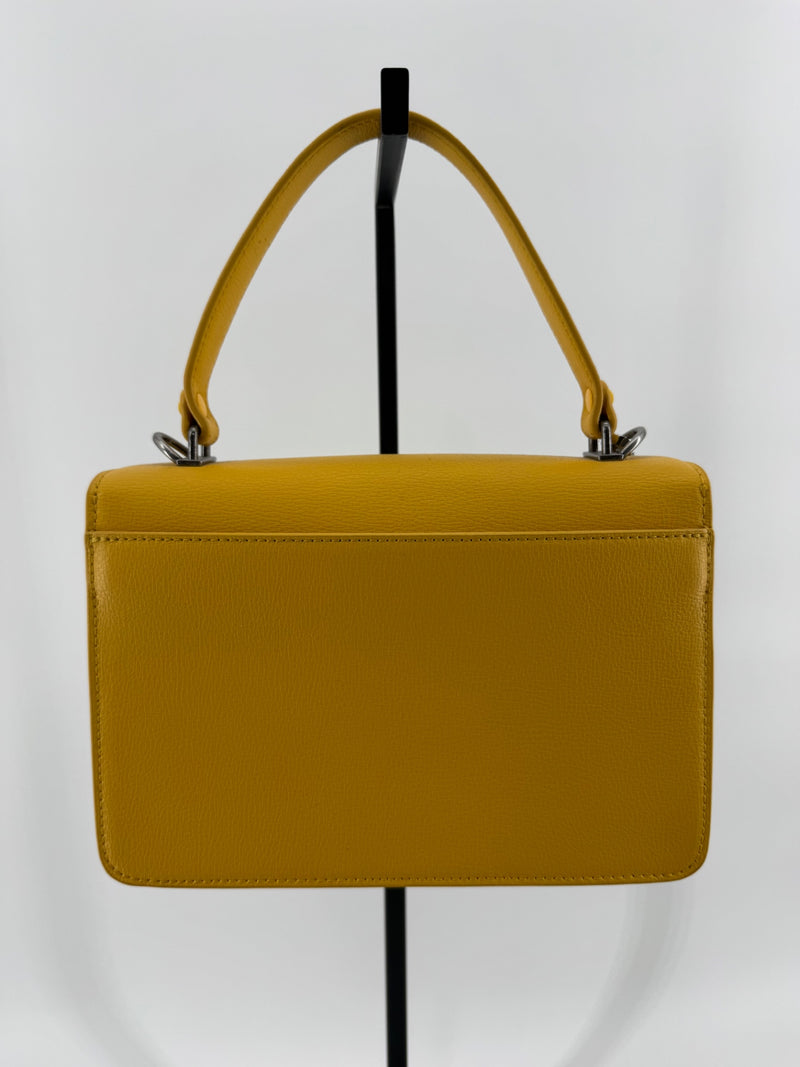Karl Lagerfeld Yellow Studded Purse with Crossbody Strap