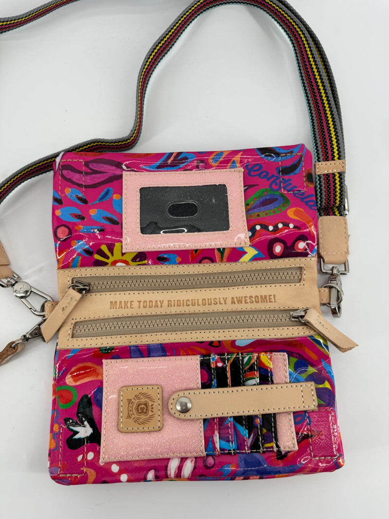 Consuela Pink Multicolor Print Adjustable Crossbody