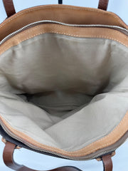 Consuela Gray Canvas Embroidered Tote Bag
