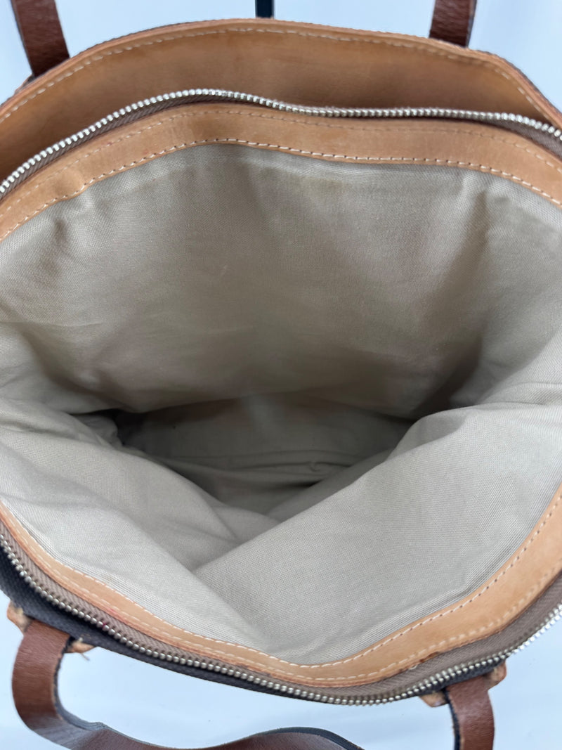 Consuela Gray Canvas Embroidered Tote Bag