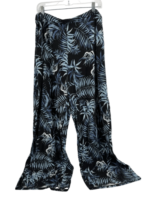 J.Jill Black/Blue Leaf Pants Size XL