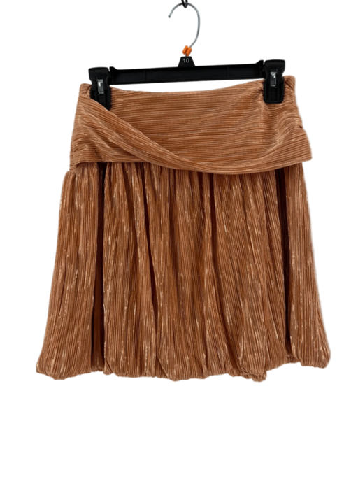 Sabina Musayev Copper Pleated Skirt Size Small