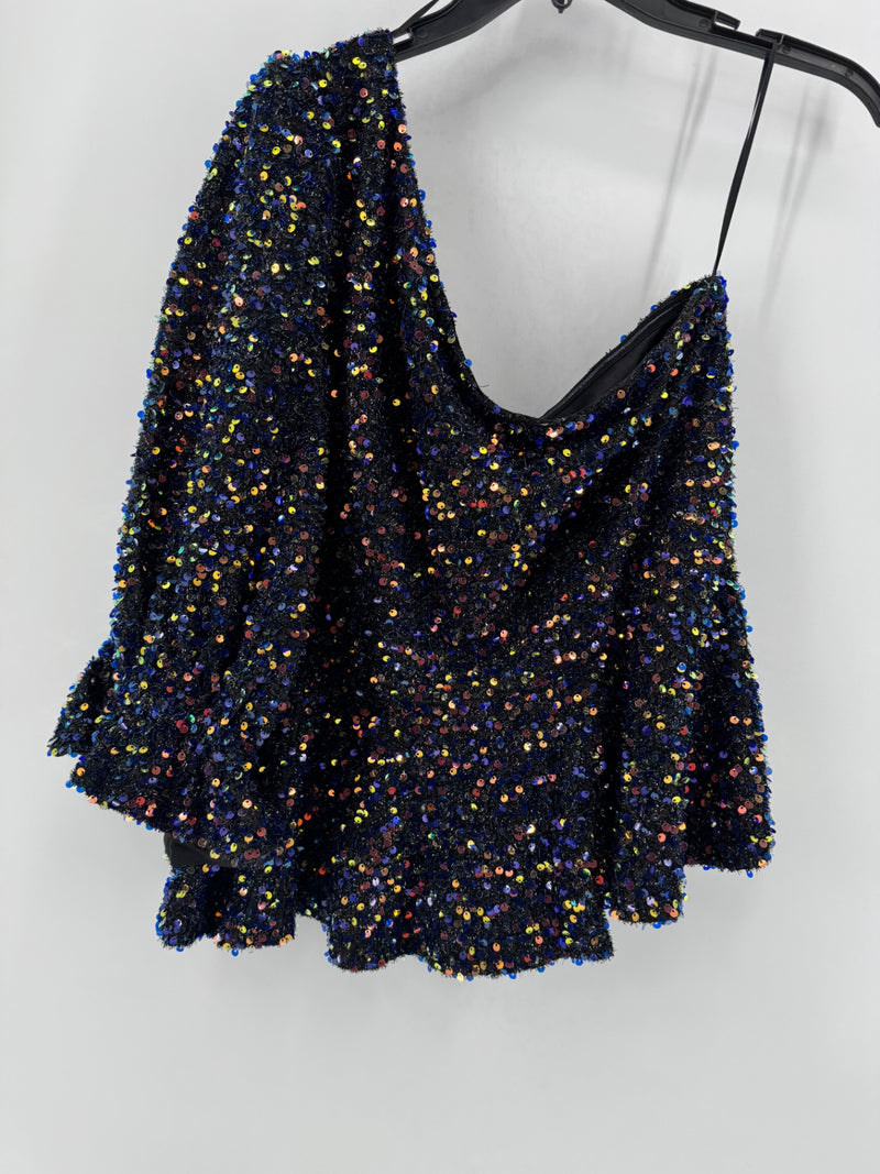 Sugarlips One Shoulder Sequins Top