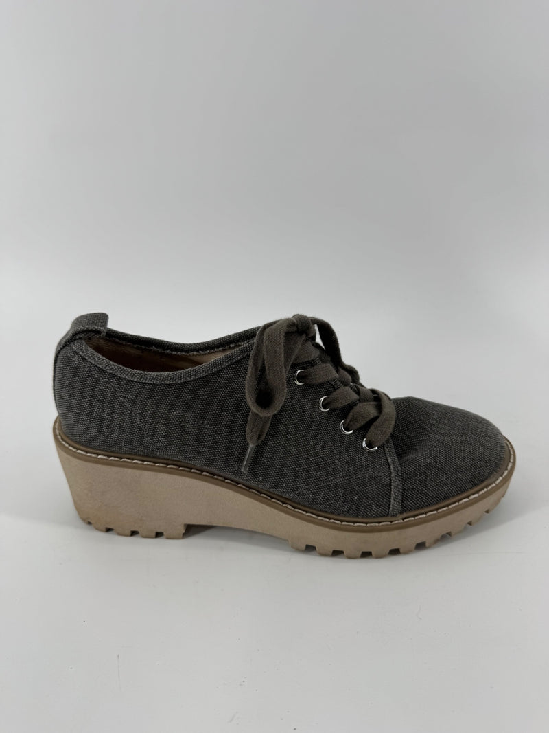 Dolce Vita Gray Chunky Heel Wedges