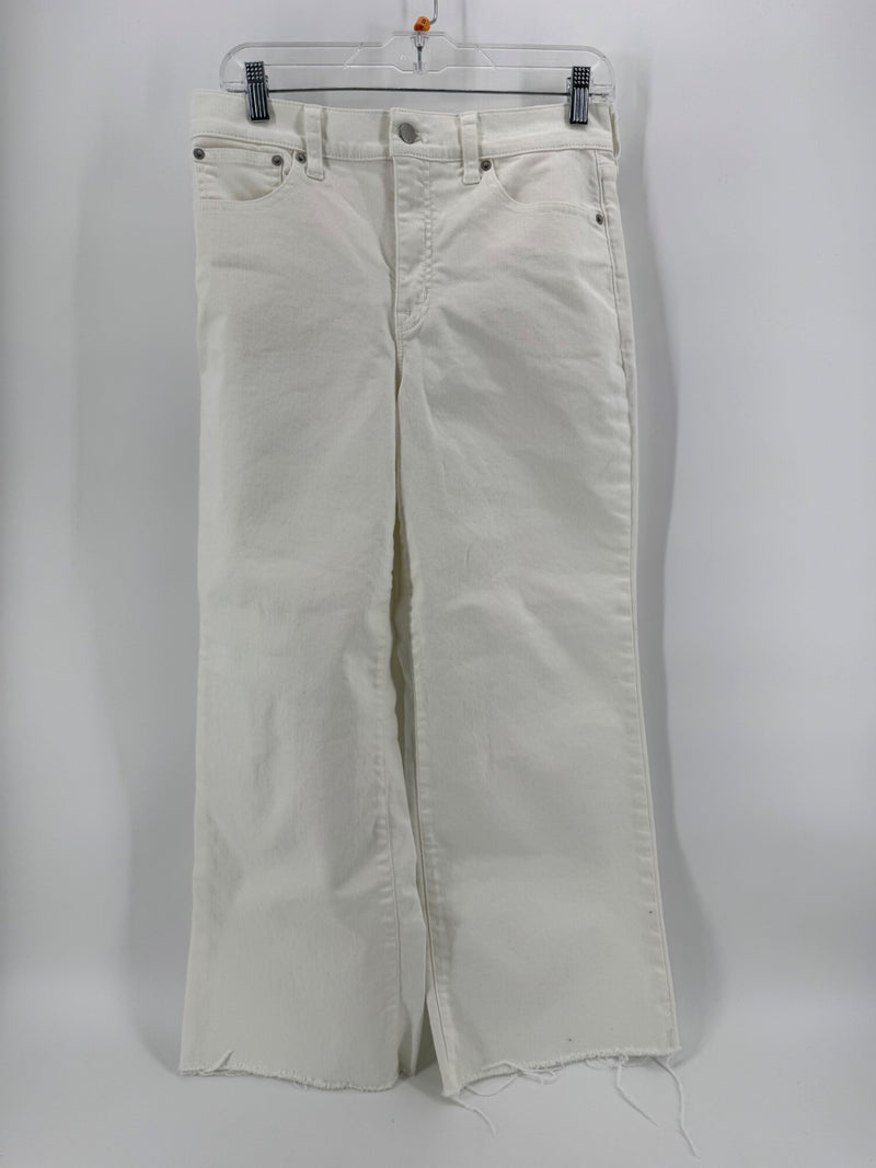 J. Crew White  Wide Leg Crop Jeans