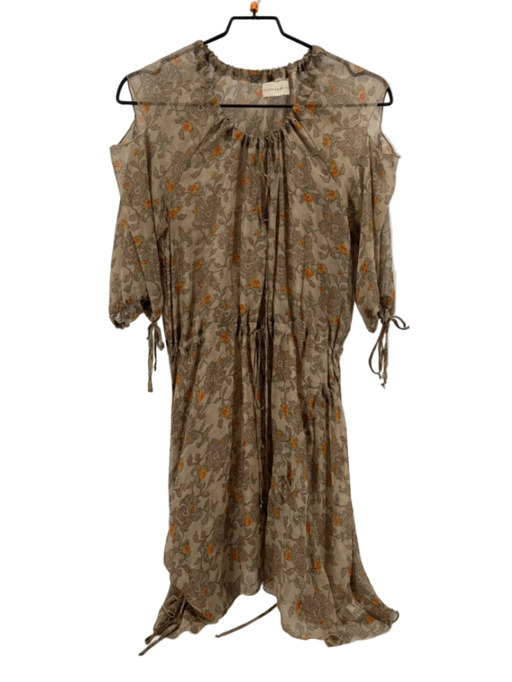 4 Love And Liberty Brown Half Sleeve Sheer Dress Size Small