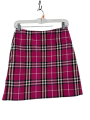 Burberry Pink Plaid Mini Skirt Size 4