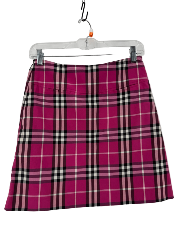 Burberry Pink Plaid Mini Skirt Size 4