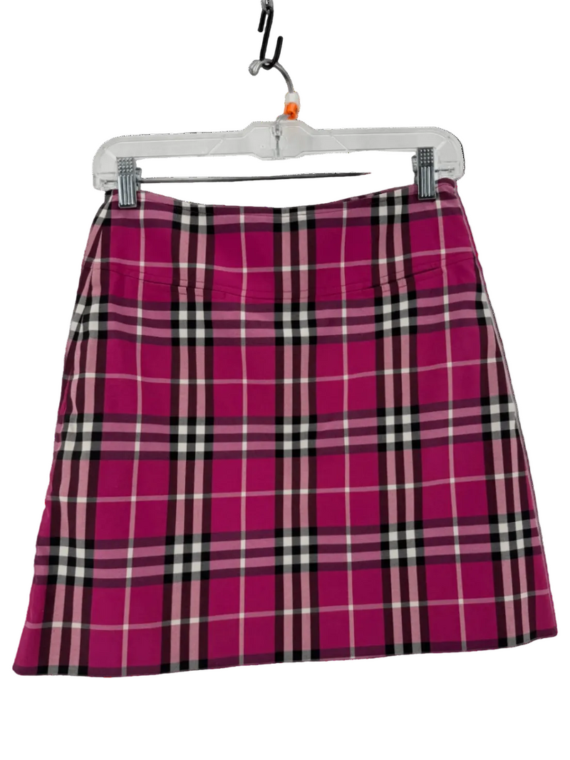 Burberry Pink Plaid Mini Skirt Size 4