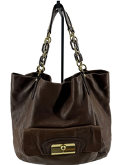 Coach Kristin Brown Leather Tote Shoulder Bag