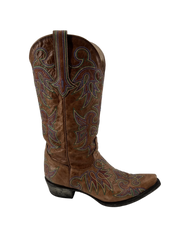 Lane Multicolor Embroidered Cowboy Boots Size 8.5