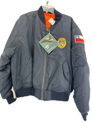 Alpha Industries MA-1 Bomber Jacket Blue Size LG