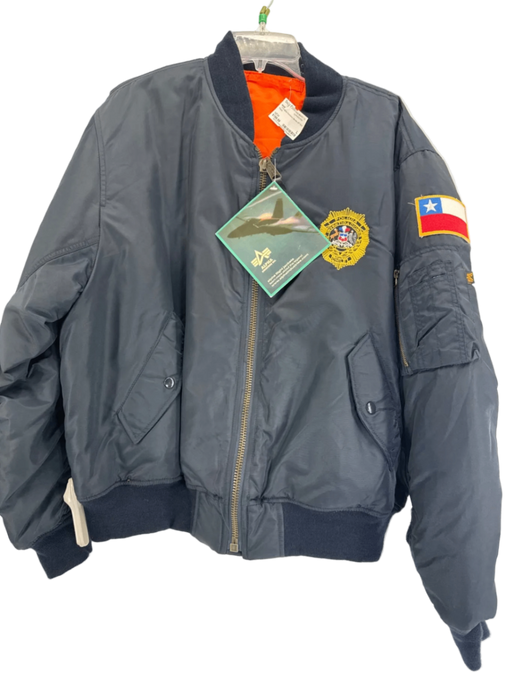 Alpha Industries MA-1 Bomber Jacket Blue Size Large