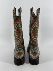 Corral Southwestern Embroidered Square Toe Boots 9