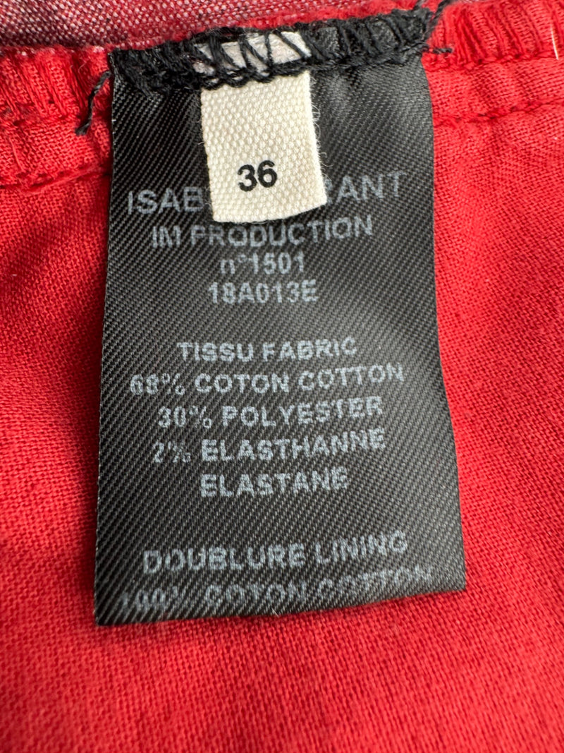 Isabel Marant Etoile Red/Black Zebra Print Pants