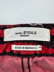 Isabel Marant Etoile Red/Black Zebra Print Pants
