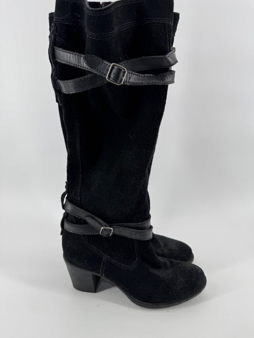 Kelly & Katie Black Suede Knee High Boots