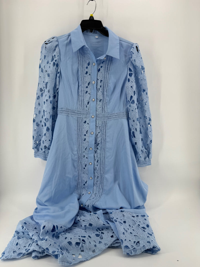 Unbranded Blue Button Up Dress