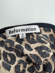 Reformation Leopard Print Halter Dress