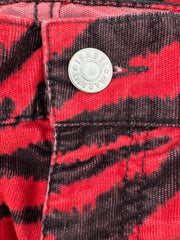 Isabel Marant Etoile Red/Black Zebra Print Pants