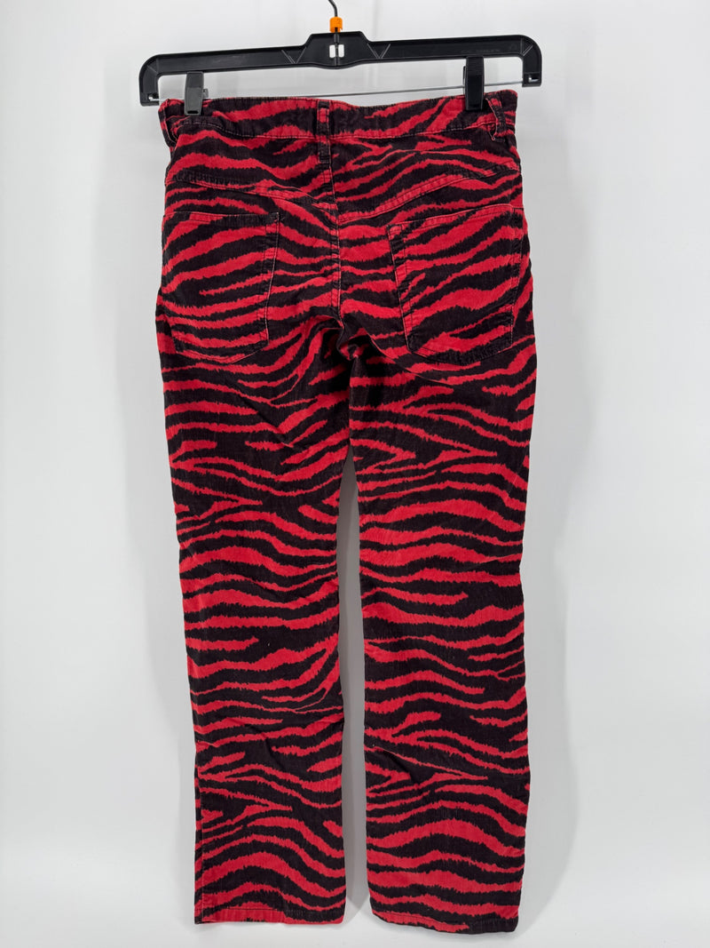 Isabel Marant Etoile Red/Black Zebra Print Pants