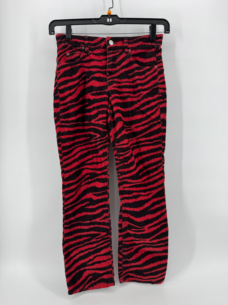 Isabel Marant Etoile Red/Black Zebra Print Pants