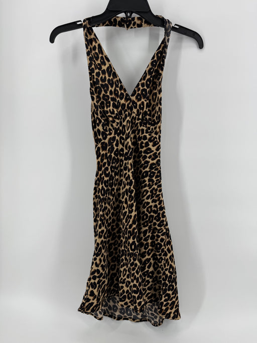 Reformation Leopard Print Halter Dress