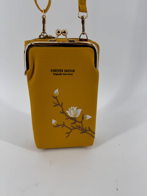 Forever Savour Yellow Floral Crossbody Wallet