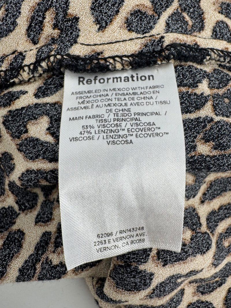 Reformation Leopard Print Halter Dress