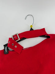 Way of the Priest Red Buckle Dress