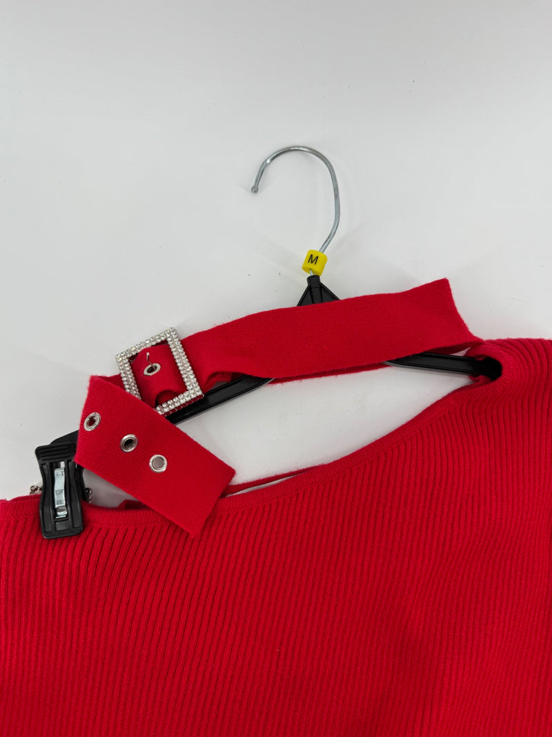 Way of the Priest Red Buckle Dress