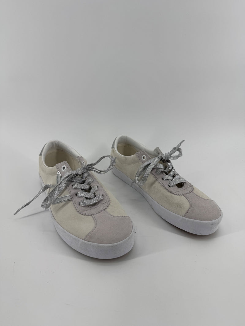 Vans White/Silver Low Top Shoes