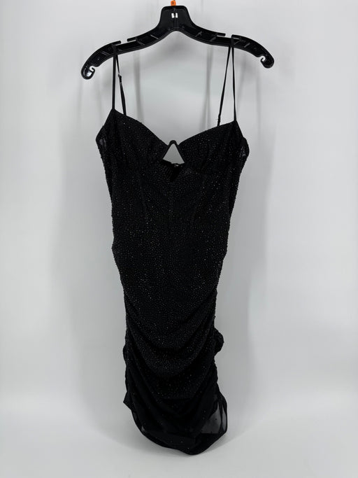 Oh Polly Black Rhinestone Dress