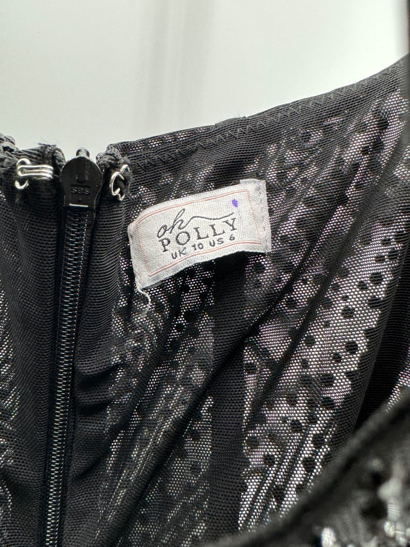 Oh Polly Black Rhinestone Dress