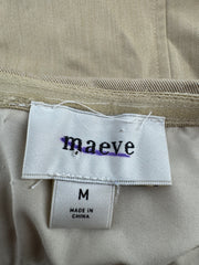Maeve Button Pleated Strapless Dress