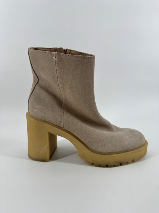Dolce Vita Beige Chunky Heel Boots