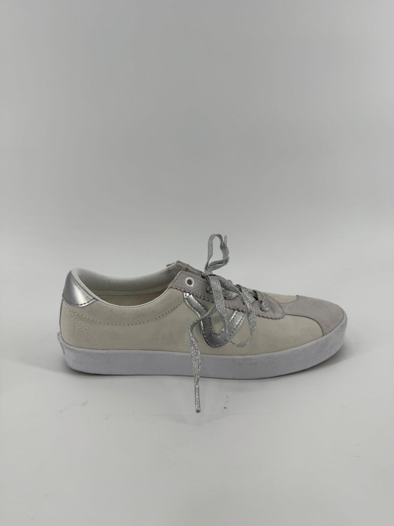 Vans White/Silver Low Top Shoes