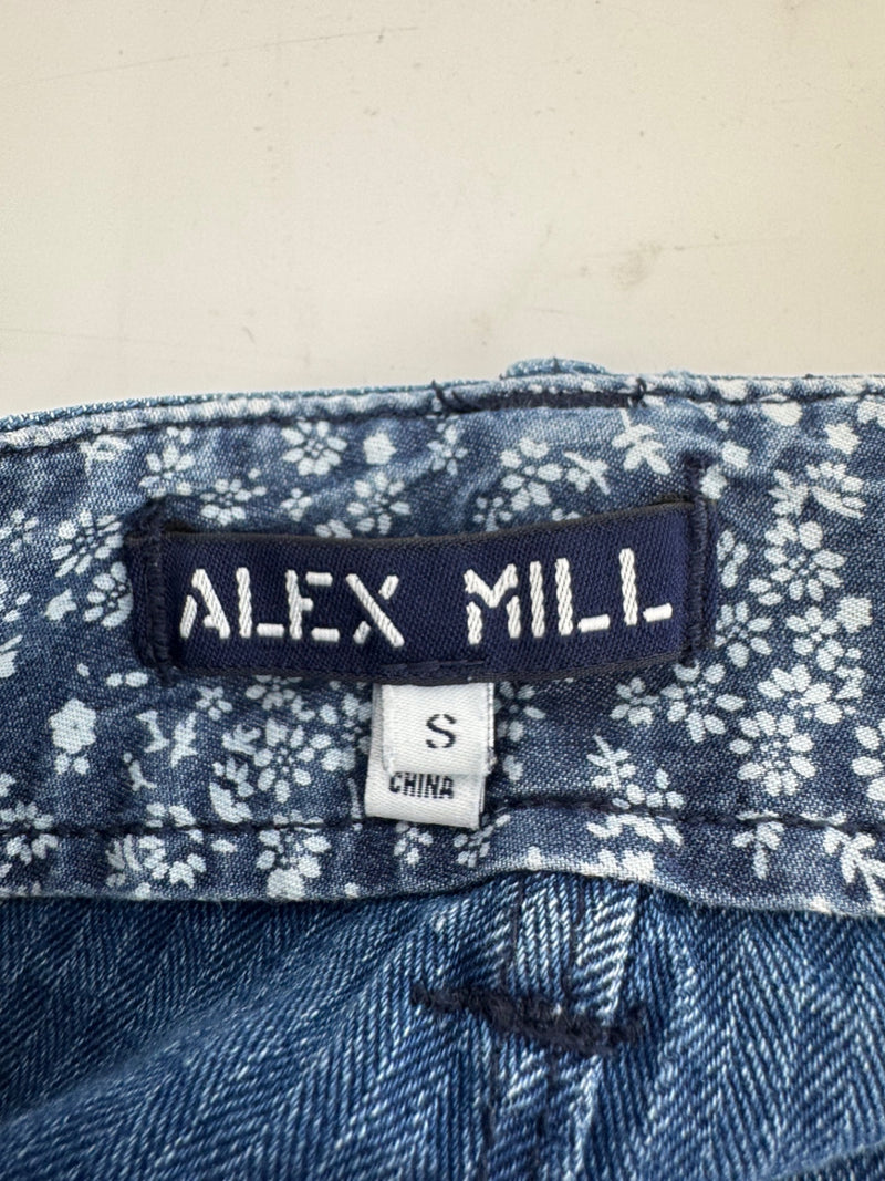 Alex Mill Blue Button Zip Pants