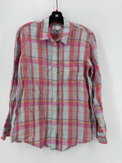 GAP Pink Multicolor Button Up