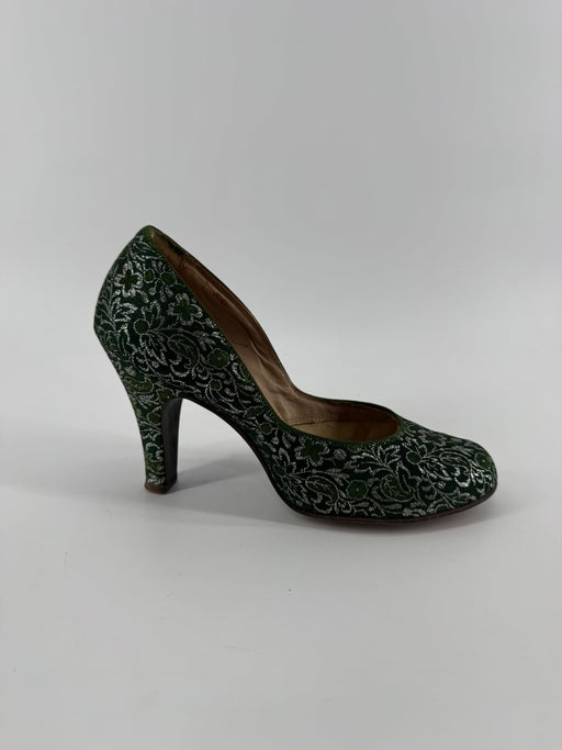 QualiCraft Deluxe Green/Silver Vintage Heels
