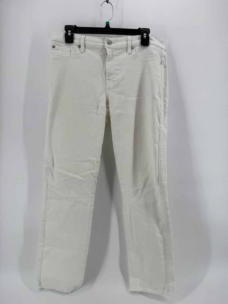 7 For All Mankind White Denim Jeans