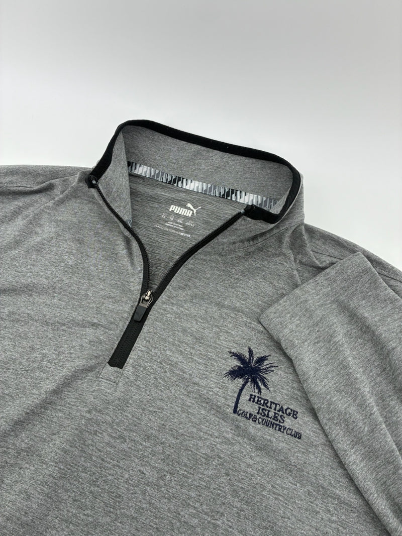 Puma 1/4 Zip Gray Heritage Isles